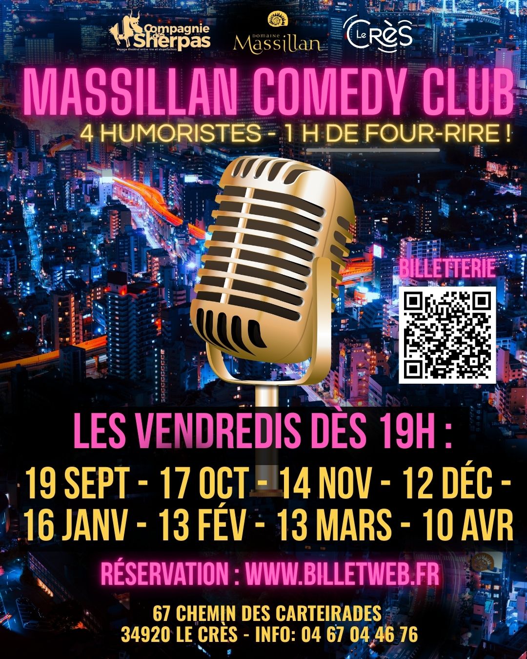 Massillan Comedy club dates