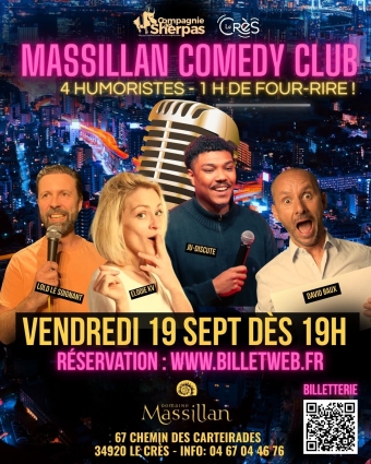 Massillan comedy club au Domaine Massillan le 19 septembres dès 19h